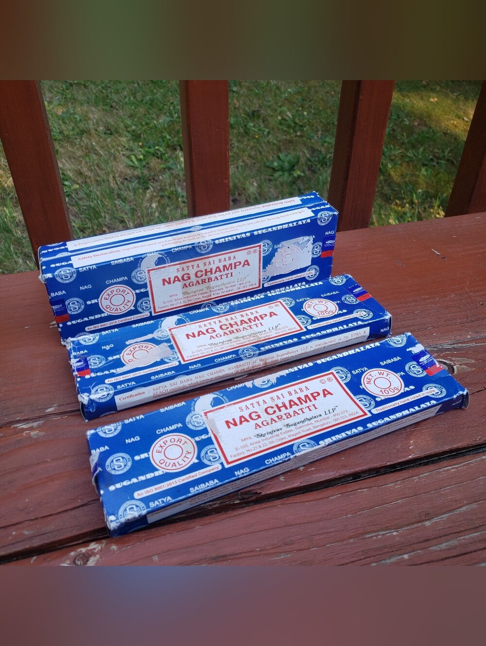 (4 Boxes- 100g Each) Satya Sai Baba Nag Champa Incense Sticks.